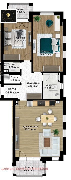 2 chambres Komatevsko chose, Plovdiv 2