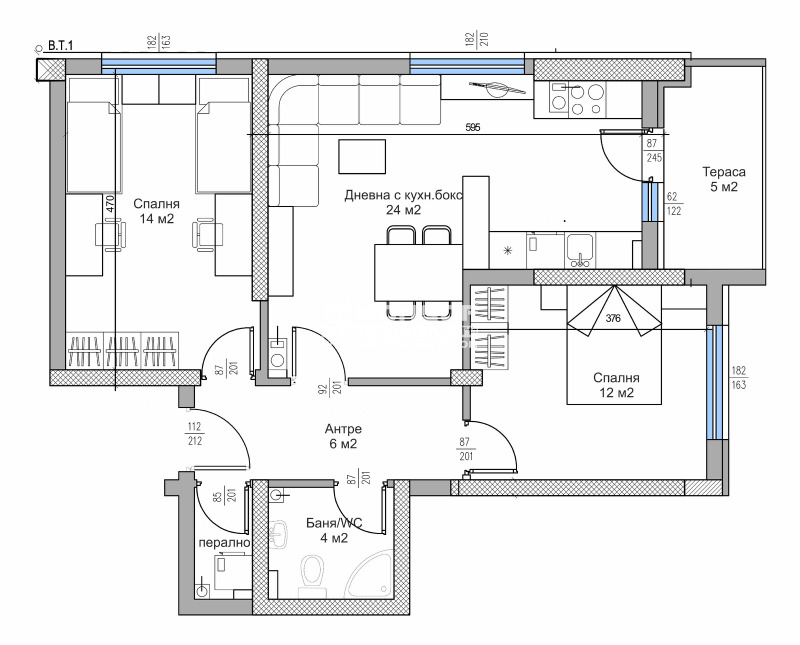 Продава 3-СТАЕН, гр. Пловдив, Тракия, снимка 1 - Aпартаменти - 48111638