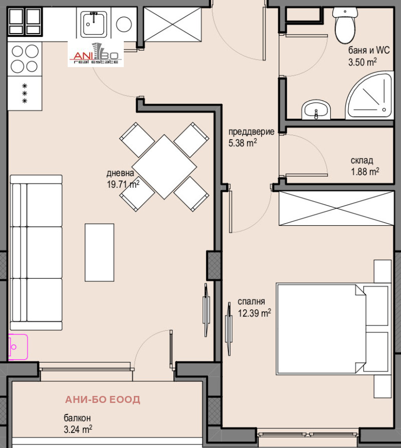 Продава  2-стаен град София , Красна поляна 1 , 62 кв.м | 54590091