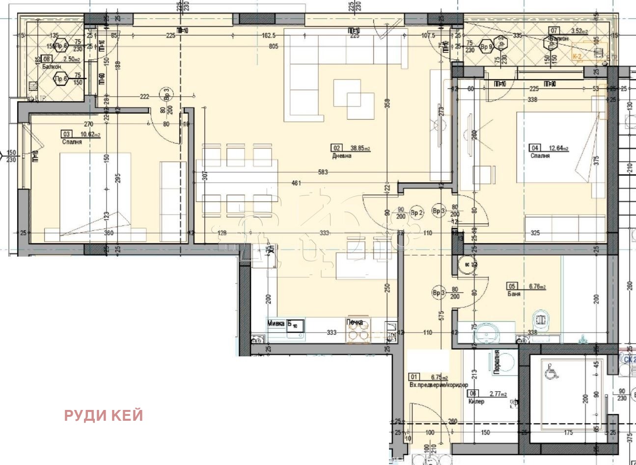 Продава 3-СТАЕН, гр. Добрич, Център, снимка 2 - Апартаменти - 54297591