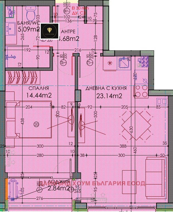 Na sprzedaż  1 sypialnia Plowdiw , Trakija , 71 mkw | 49440485 - obraz [2]