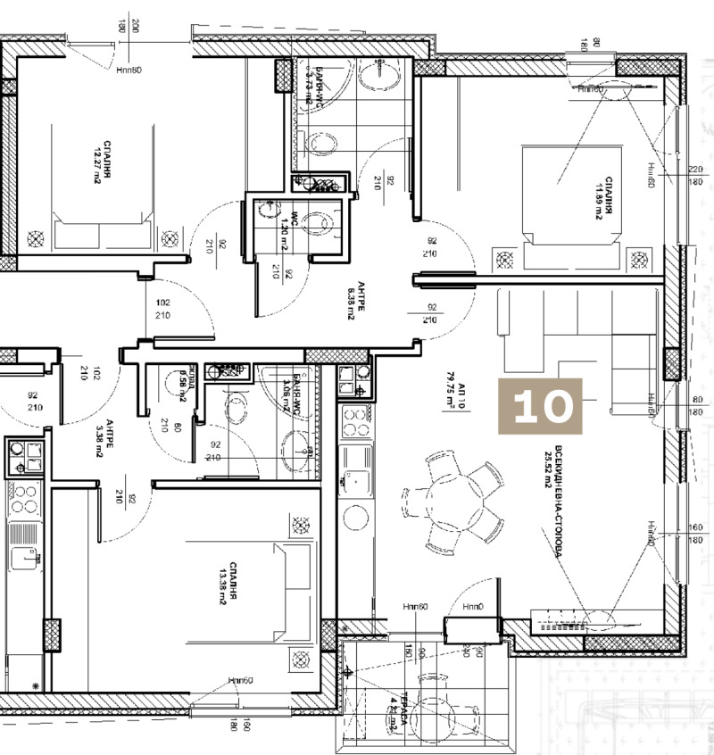 En venta  2 dormitorios Sofia , Druzhba 1 , 94 metros cuadrados | 96524381 - imagen [6]