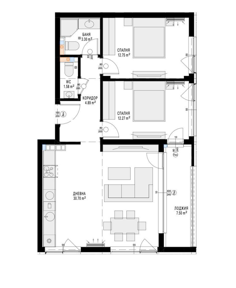 Продава 3-СТАЕН, гр. София, Бъкстон