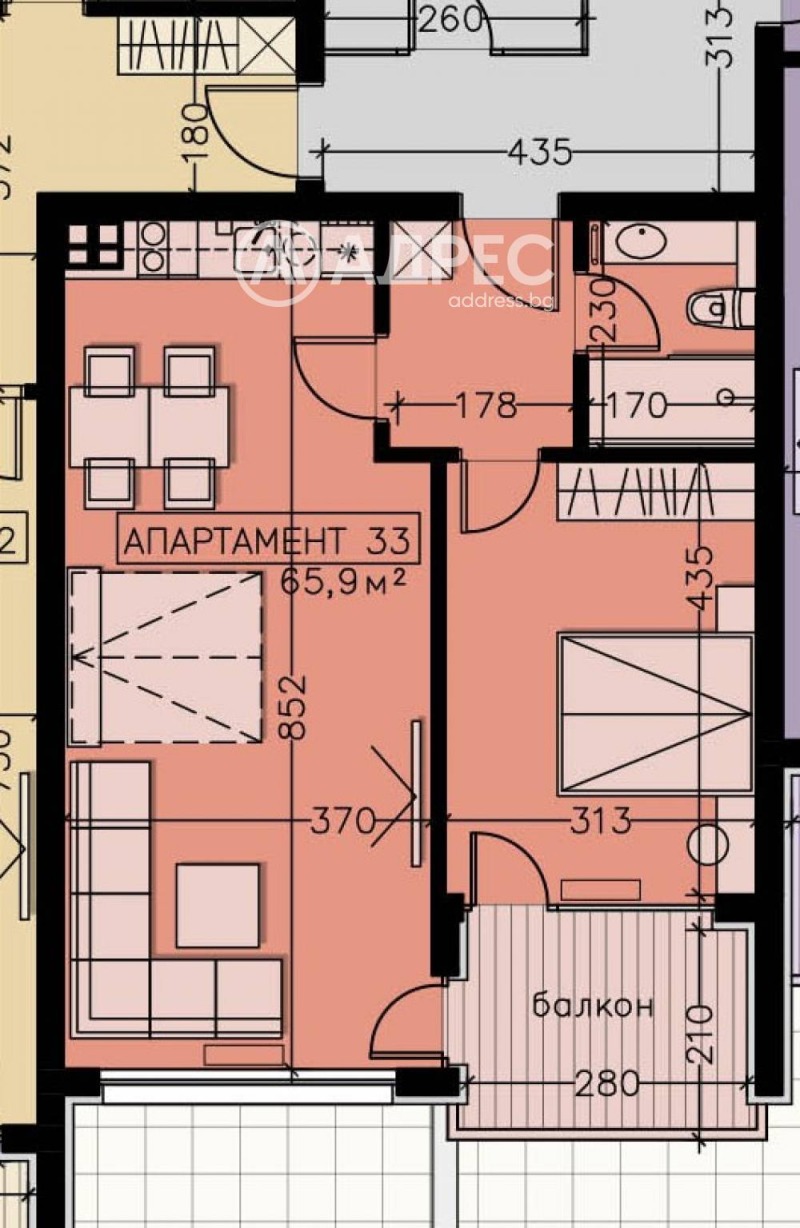 Na prodej  1 ložnice Sofia , Manastirski livadi , 80 m2 | 19674448 - obraz [3]
