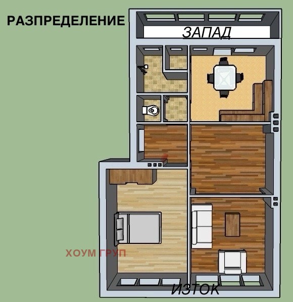 Продава 3-СТАЕН, гр. София, Център, снимка 2 - Aпартаменти - 48201323