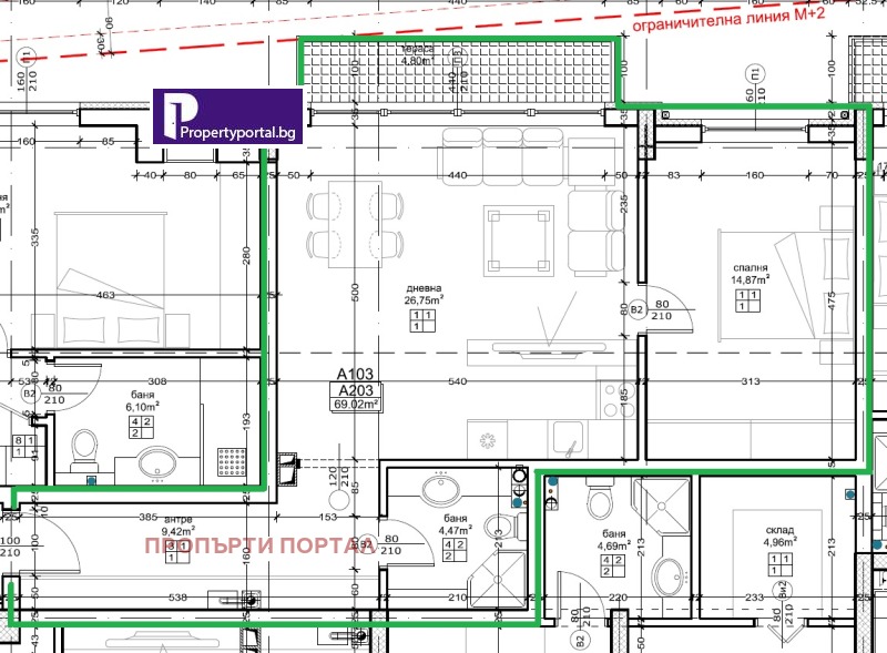 Продава  2-стаен, град София, Малинова долина •  114 570 EUR • ID 29313715 — holmes.bg - [1] 