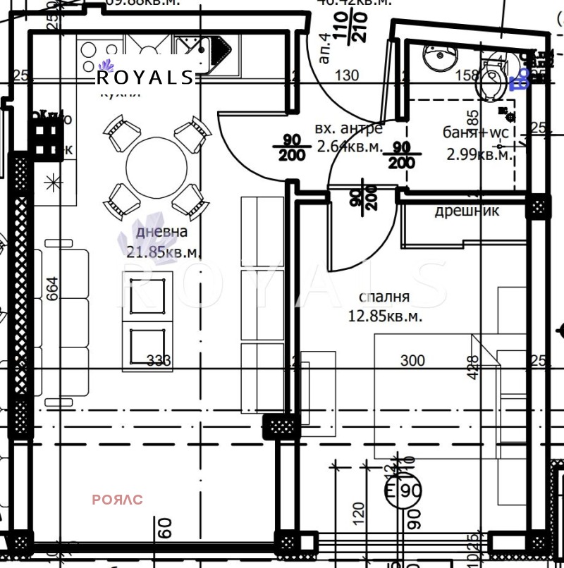En venta  1 dormitorio Varna , Levski 1 , 58 metros cuadrados | 44556955 - imagen [2]