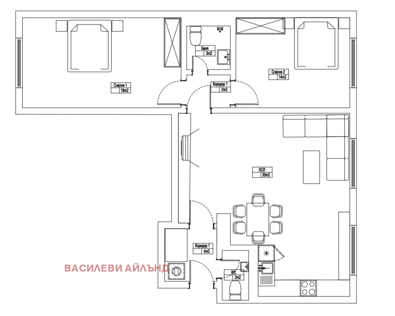 In vendita  2 camere da letto Sofia , Krasno selo , 100 mq | 22217607 - Immagine [11]