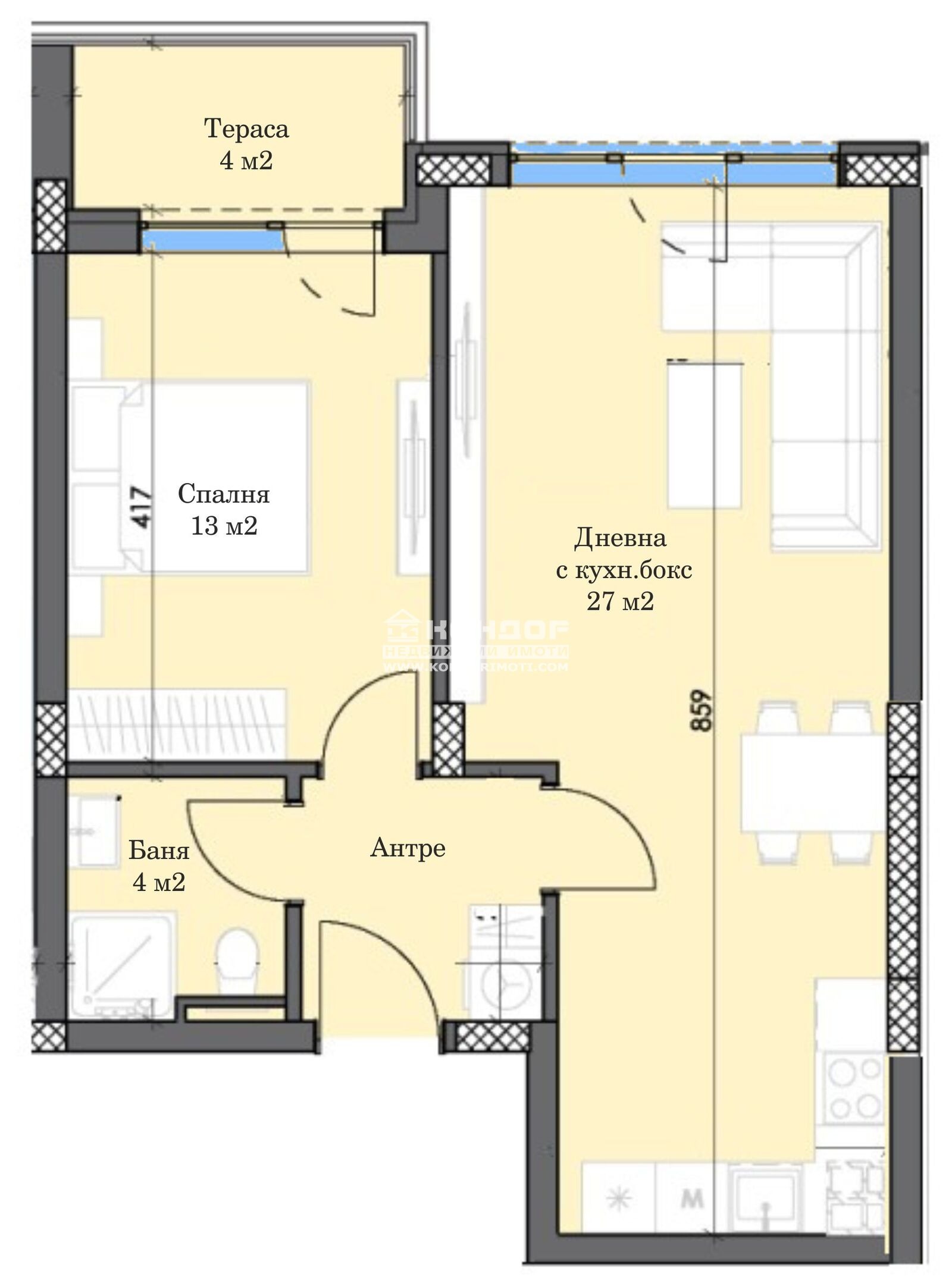 Продава 2-СТАЕН, гр. Пловдив, Тракия, снимка 4 - Апартаменти - 50093554