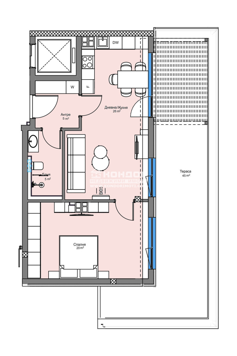 Satılık  1 yatak odası Plovdiv , Karşiyaka , 119 metrekare | 43334193 - görüntü [2]