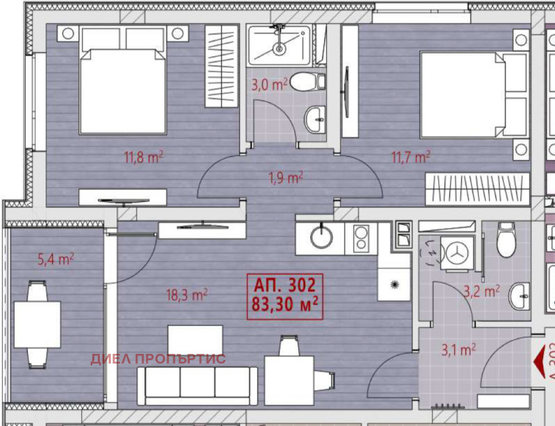 Til salg  2 soveværelser region Burgas , Nesebar , 83 kvm | 72444562