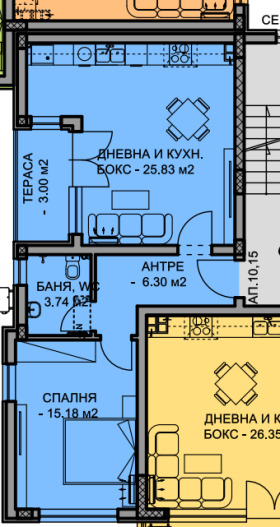 1 soverom Ostromila, Plovdiv