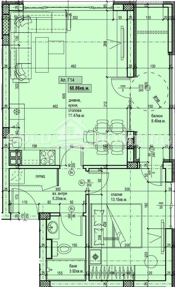 Продава 2-СТАЕН, гр. Пловдив, Христо Смирненски, снимка 4 - Апартаменти - 56267025