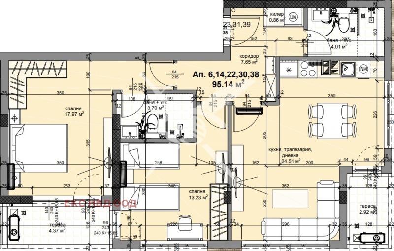 Продава 3-СТАЕН в град Пловдив, Кючук Париж - 112 кв.м / 135 000 € » 264 037.05 лв., ЕКС НВД ПЛОВДИВ ООД