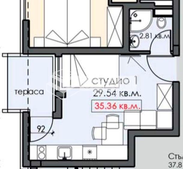 Продава 1-СТАЕН, гр. Созопол, област Бургас, снимка 2 - Aпартаменти - 47602674