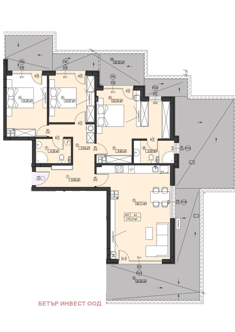 Продава 4-СТАЕН в град София, Манастирски ливади - 200 кв.м / 399 900 € » 782 136.42 лв., БЕТЪР ИНВЕСТ ООД
