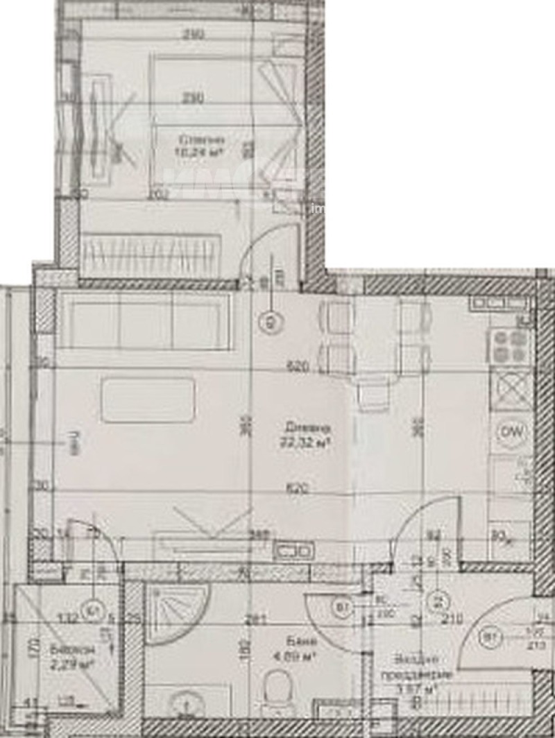 Продаја  1 спаваћа соба Софија , Лјулин 2 , 57 м2 | 34474865 - слика [3]