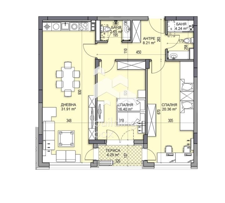 À venda  2 quartos Plovdiv , Gagarin , 121 m² | 89462595 - imagem [2]