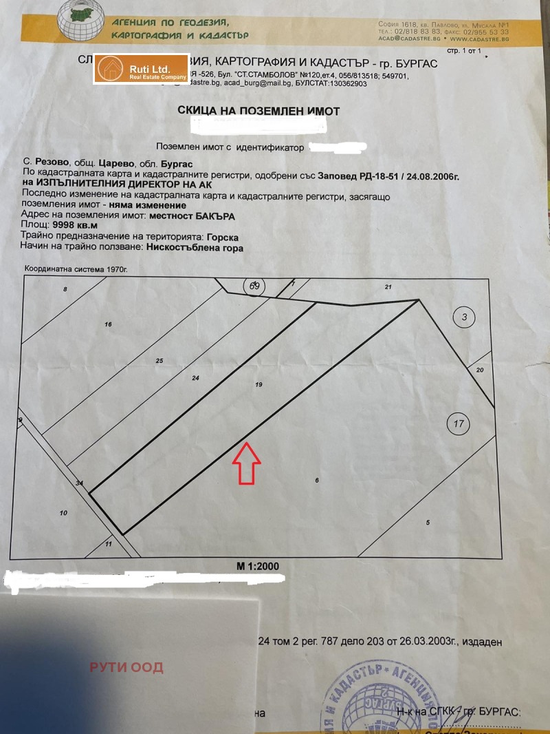 Продава  Парцел област Бургас , с. Резово , 9998 кв.м | 36844619 - изображение [2]