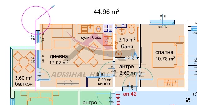 Til salg  1 soveværelse Varna , Izgrev , 53 kvm | 30558903 - billede [2]