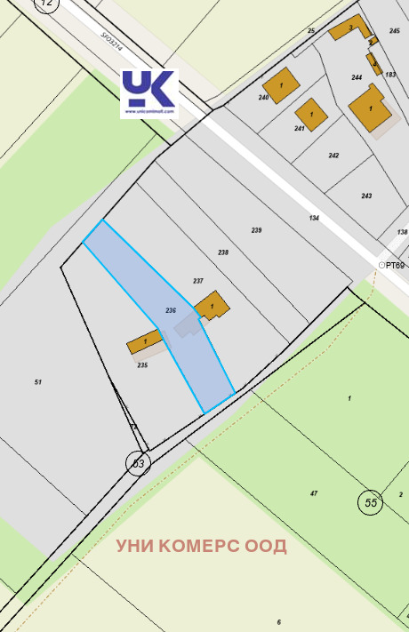 Продава ПАРЦЕЛ, с. Храбърско, област София област, снимка 3 - Парцели - 54370814