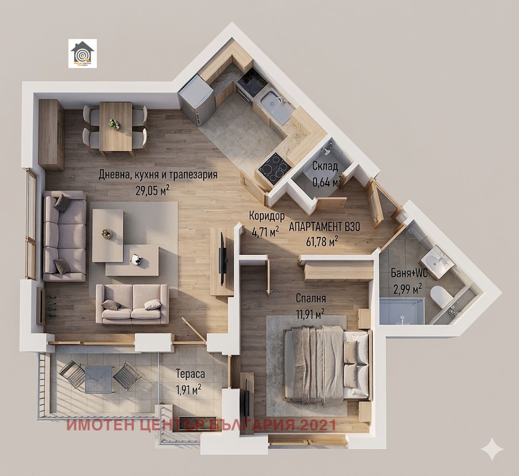 Продава 2-СТАЕН, гр. София, Младост 4, снимка 10 - Апартаменти - 53860383