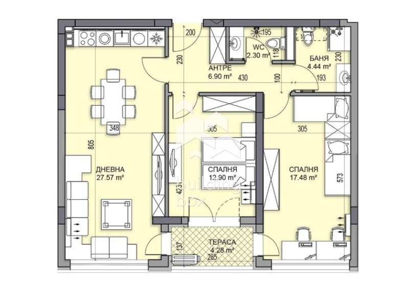Продава  3-стаен град Пловдив , Гагарин , 104 кв.м | 65434115 - изображение [2]