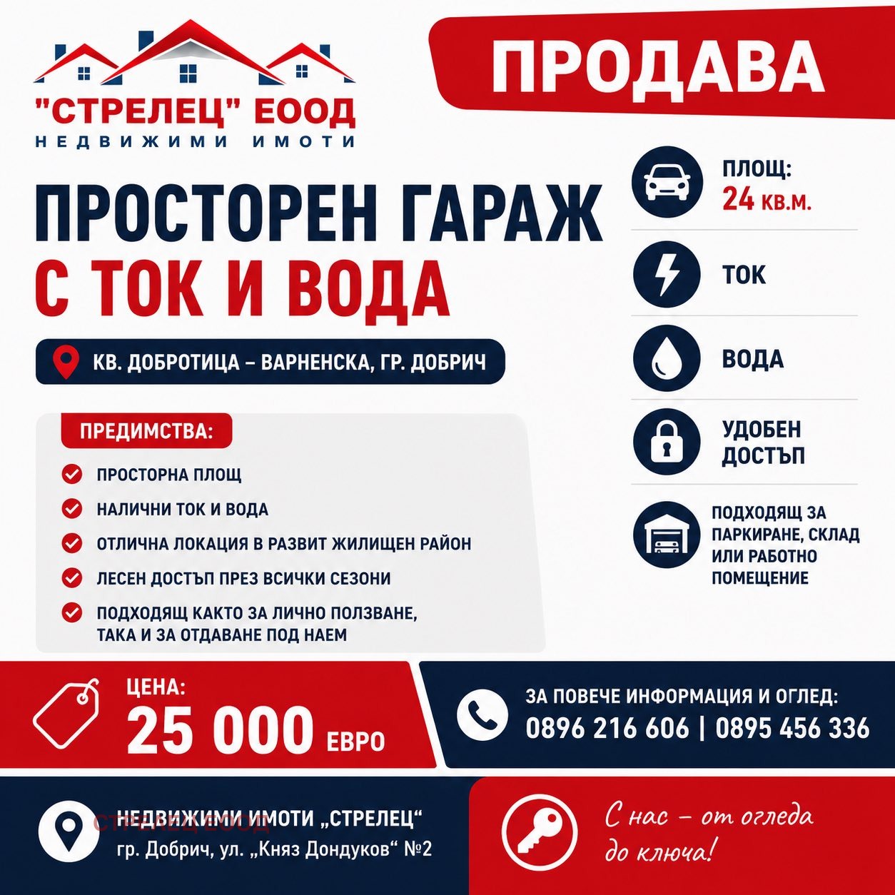 Продава ГАРАЖ, ПАРКОМЯСТО, гр. Добрич, Добротица - Варненска