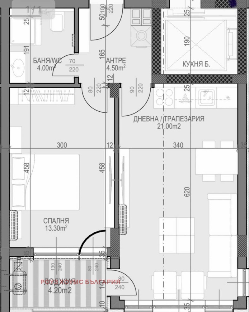 Na prodej  1 ložnice Plovdiv , Gagarin , 68 m2 | 41630907 - obraz [6]