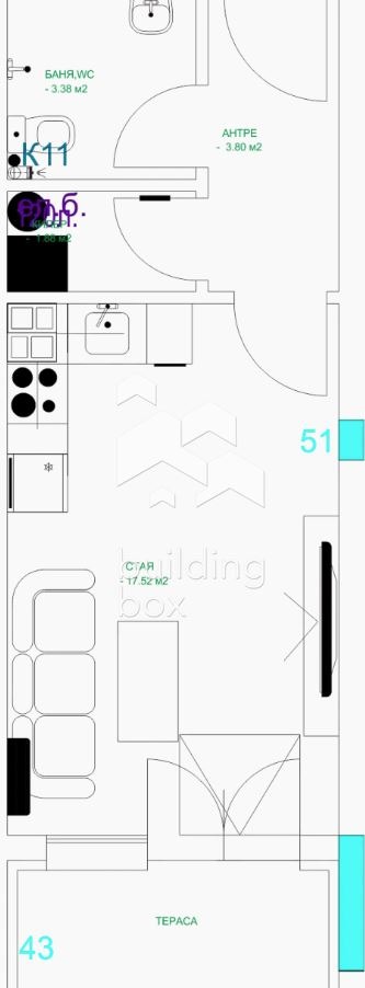 À vendre  Studio Plovdiv , Mladejki Halm , 45 m² | 57195557