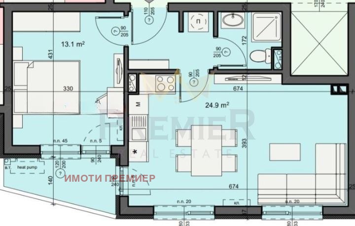 Продава 2-СТАЕН, гр. Бургас, Крайморие, снимка 2 - Апартаменти - 53634120