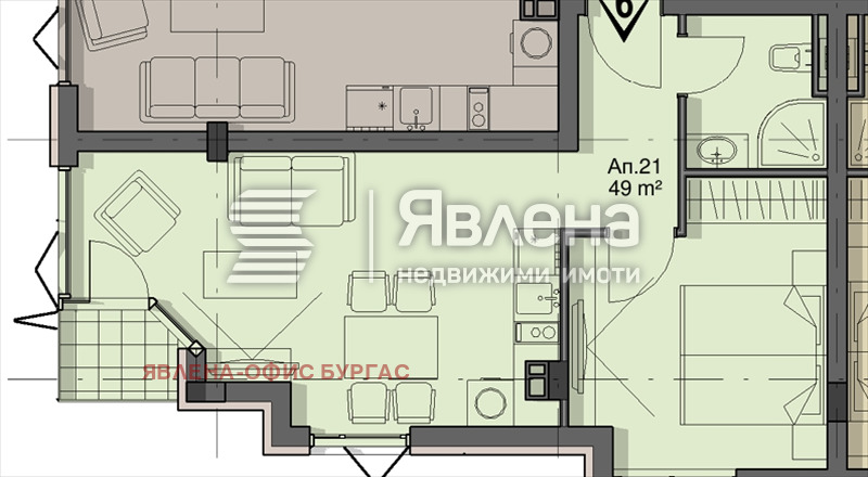 À vendre  1 chambre région Bourgas , Nesebar , 49 m² | 93352522 - image [3]
