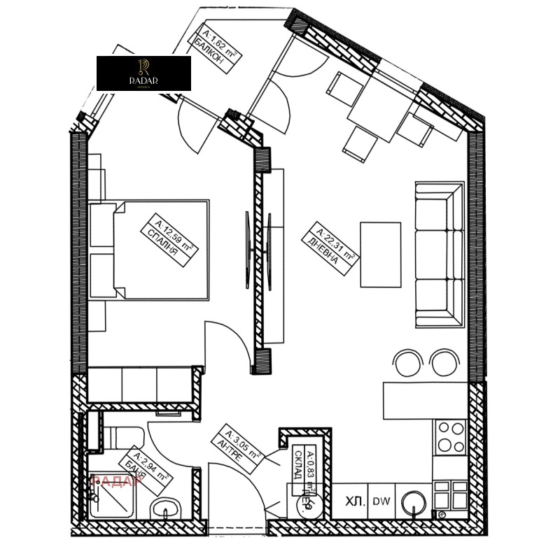 In vendita  1 camera da letto Sofia , Vitosha , 57 mq | 41897609 - Immagine [9]