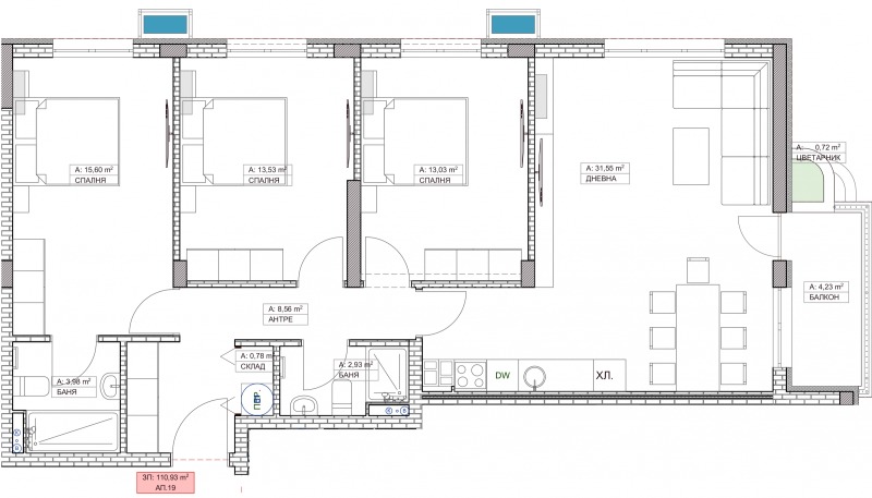 Продава  4-стаен град София , Витоша , 124 кв.м | 73242150 - изображение [2]