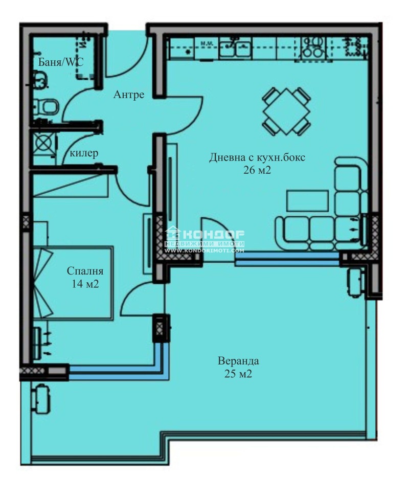Te koop  1 slaapkamer Plovdiv , Ostromila , 95 m² | 44240510 - afbeelding [6]