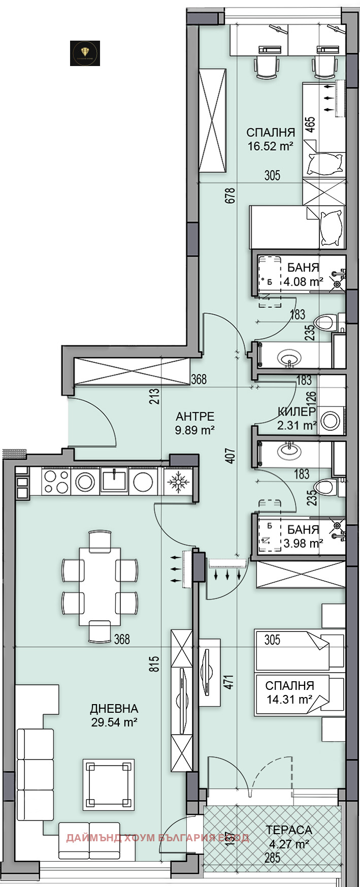 Продава 3-СТАЕН, гр. Пловдив, Гагарин, снимка 2 - Апартаменти - 53110894