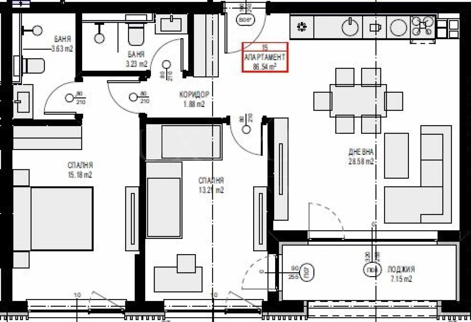 Продава 3-СТАЕН, гр. София, с. Панчарево, снимка 2 - Апартаменти - 53559245