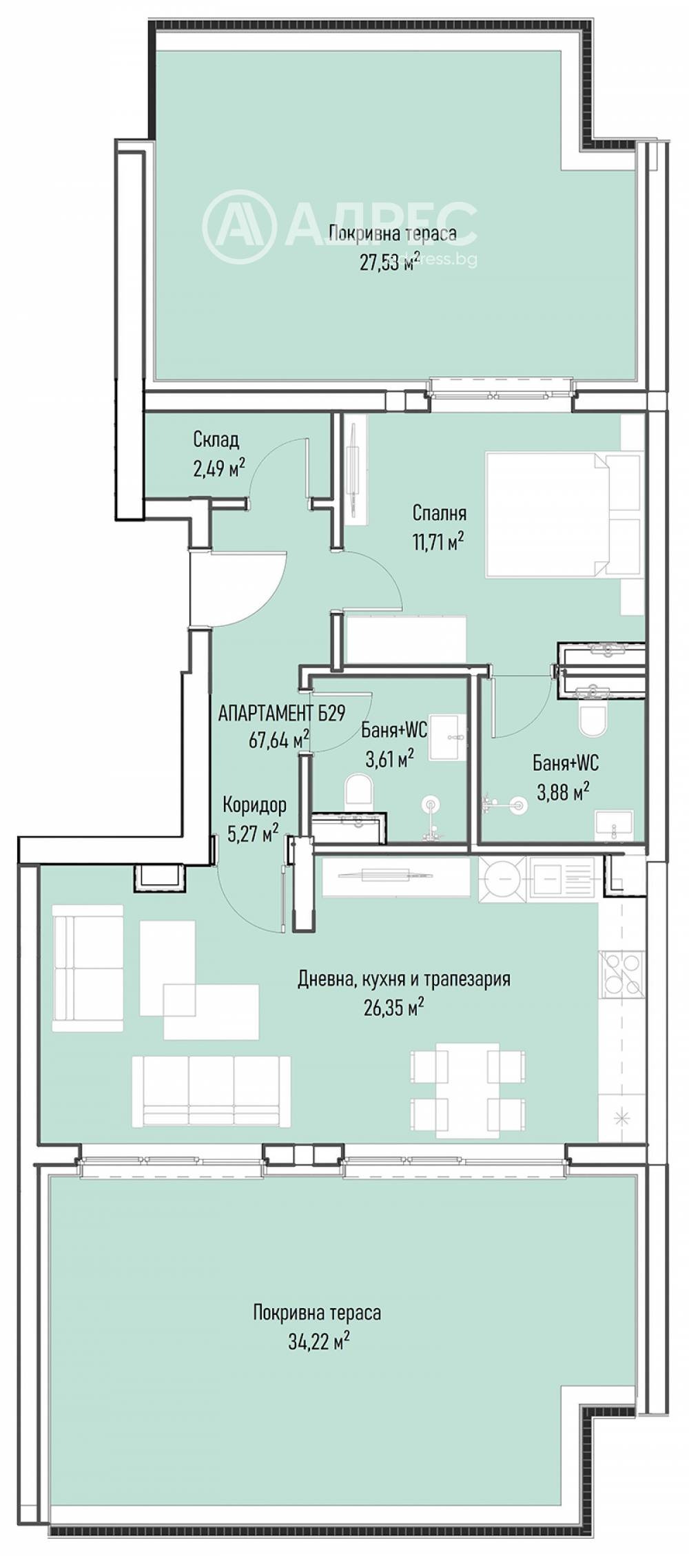Продава 2-СТАЕН, гр. София, Младост 4, снимка 2 - Апартаменти - 55257348