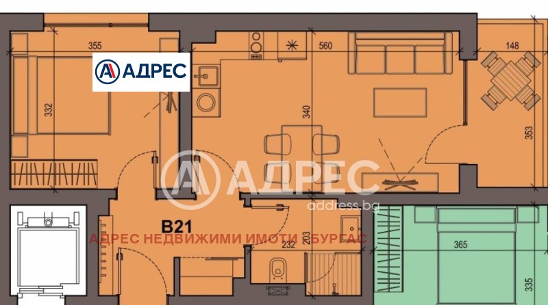 Продаја  1 спаваћа соба Бургас , Сарафово , 62 м2 | 81109832 - слика [4]