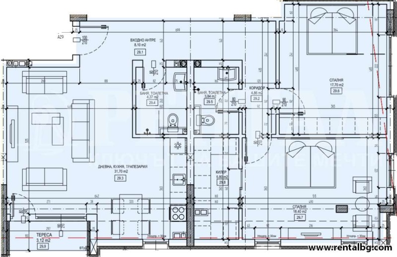 Satılık  2 yatak odası Plovdiv , Kyuçuk Parij , 131 metrekare | 15415765 - görüntü [3]