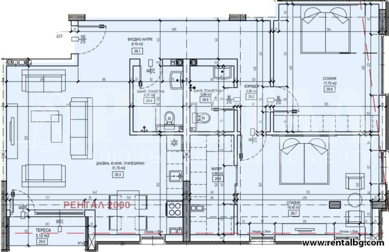 Продава 3-СТАЕН, гр. Пловдив, Кючук Париж, снимка 14 - Апартаменти - 46818772