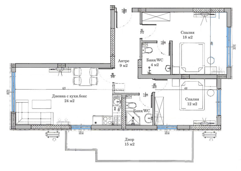 À venda  2 quartos Plovdiv , Belomorski , 97 m² | 29723709 - imagem [2]