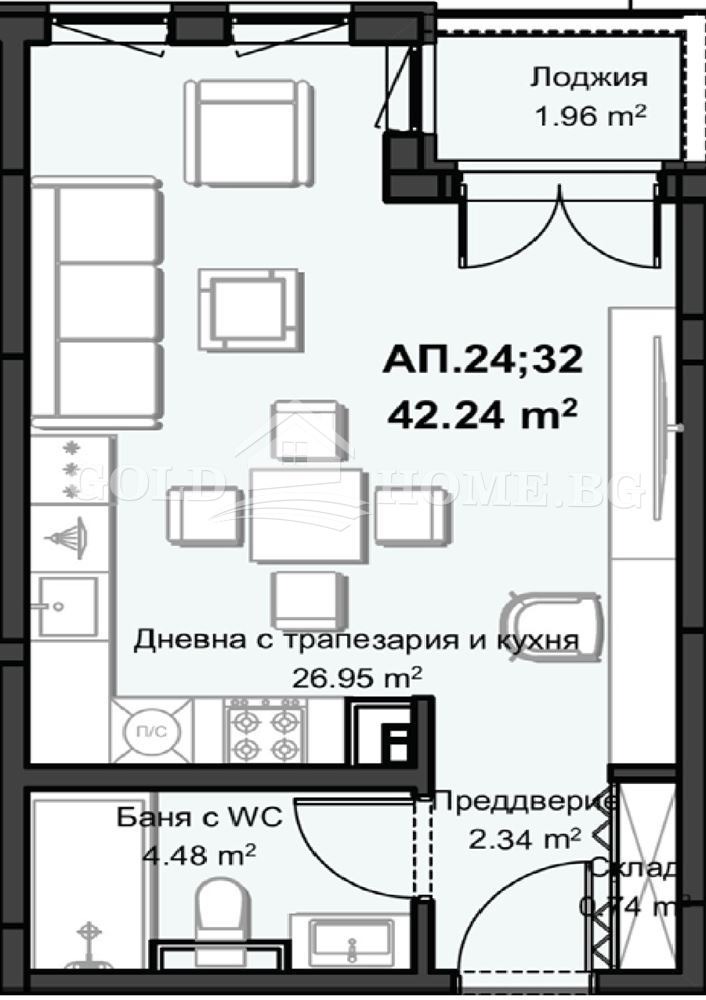 Продава 1-СТАЕН, гр. Пловдив, Христо Смирненски, снимка 2 - Апартаменти - 54302275