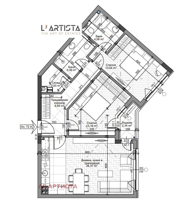 Продава 3-СТАЕН, гр. София, Младост 4, снимка 7 - Aпартаменти - 49365318