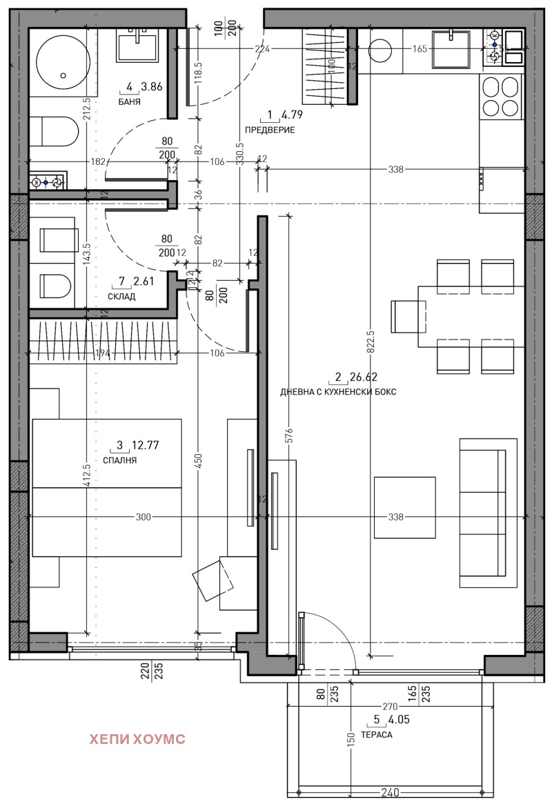 Продава 2-СТАЕН, гр. София, Малинова долина, снимка 3 - Aпартаменти - 47511468