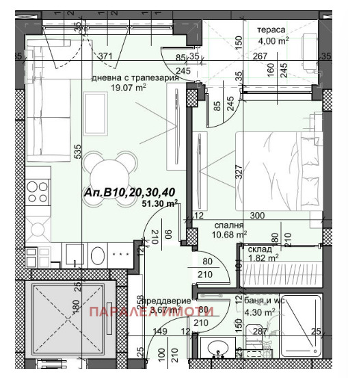 На продаж  1 спальня Пловдив , Тракия , 64 кв.м | 47948185 - зображення [3]