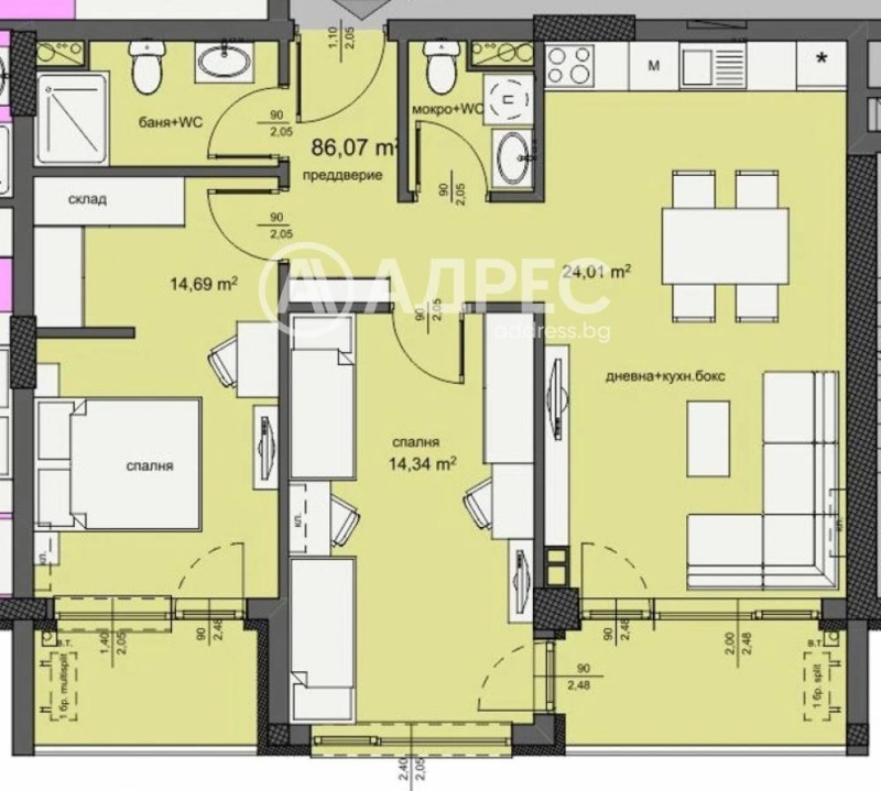 Продава 3-СТАЕН, гр. Бургас, Изгрев, снимка 4 - Апартаменти - 53007354