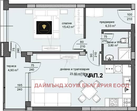 Продава 2-СТАЕН, гр. Пловдив, Център, снимка 2 - Aпартаменти - 47419783