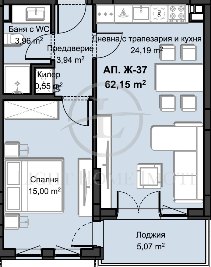 In vendita  1 camera da letto Plovdiv , Hristo Smirnenski , 79 mq | 42926427 - Immagine [4]