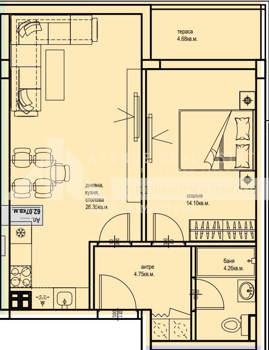 Продава 2-СТАЕН, гр. Пловдив, Кършияка, снимка 2 - Aпартаменти - 47378012